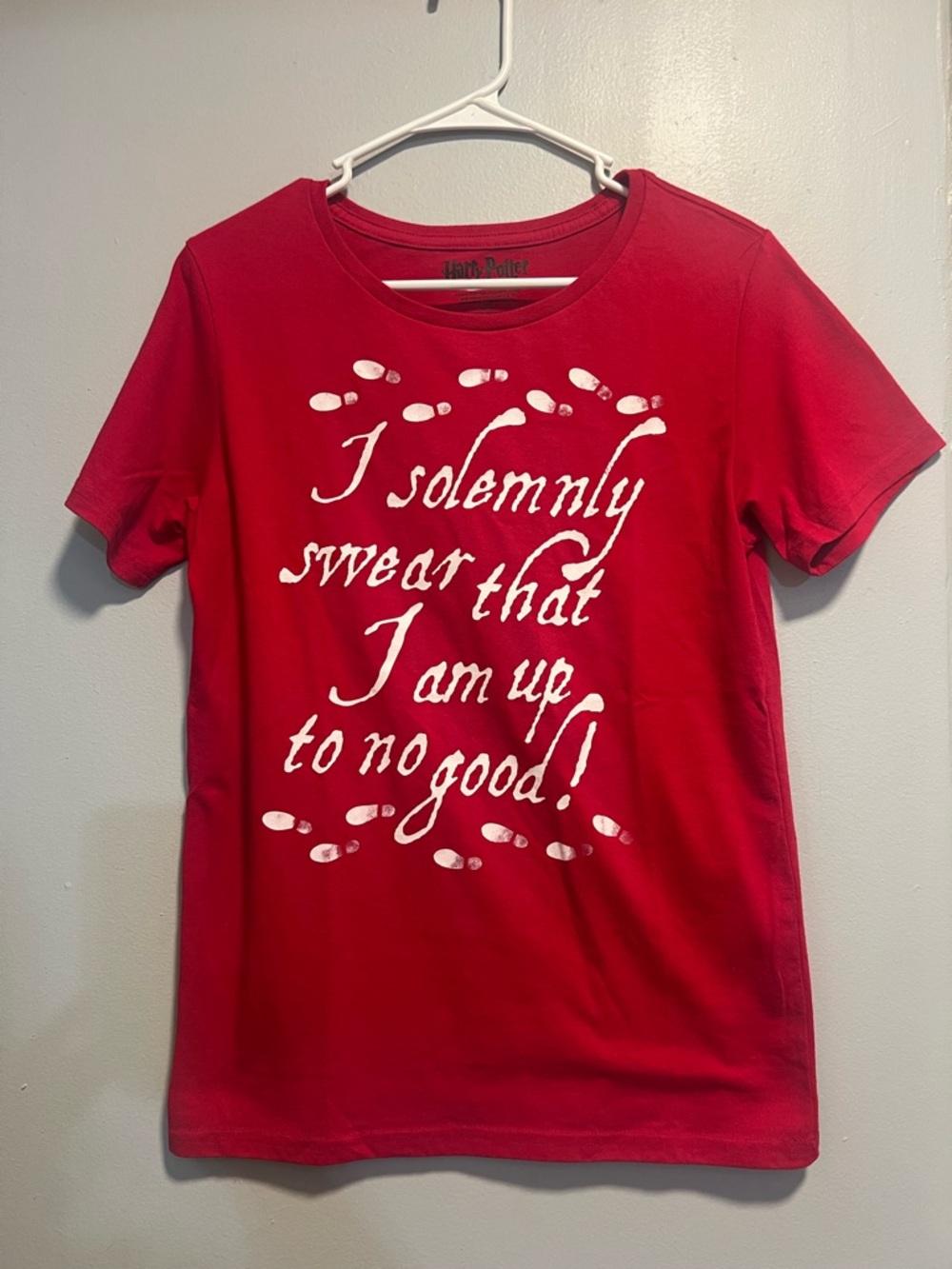 Warner Bros. Harry Potter Red Tee with Silver Logo